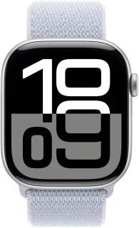 Apple Watch Series 10 46mm Zilveren Aluminium Wifi Blauw Sportbandje
