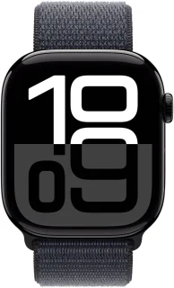 Apple Watch Series 10 46mm Zwarte Aluminium Wifi Ink Sportbandje