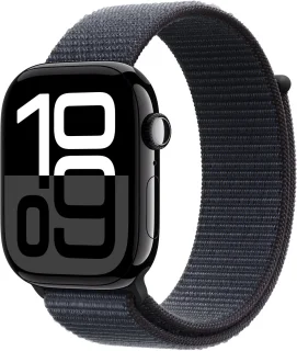 Apple Watch Series 10 46mm Zwarte Aluminium Wifi Ink Sportbandje