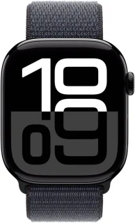 Apple Watch Series 10 46mm Zwarte Aluminium Wifi Ink Sportbandje