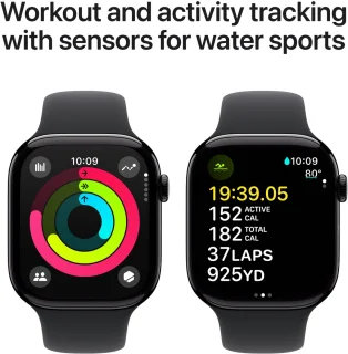 Apple Watch Series 10 46mm Zwarte Aluminium Wifi S/M