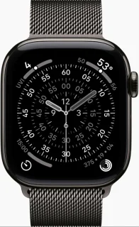 Apple Watch Series 11 46 mm Slate Titanium - Slate Milanese Loop M/L