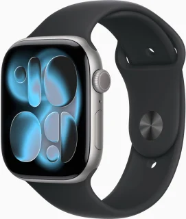 Apple Watch Series 11 46 mm Space Grey Aluminium Black Sport Band M/L