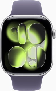 De Apple Watch Series 11 46mm Silver Aluminium Purple Fog Sport Band M/L in één oogopslag