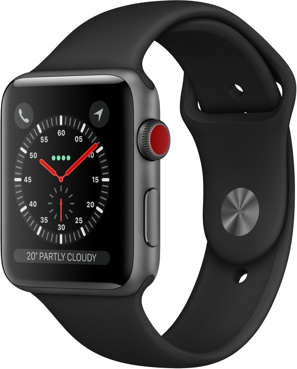 Apple Watch Series 3 GPS + Cellular 38mm Spacegrijs