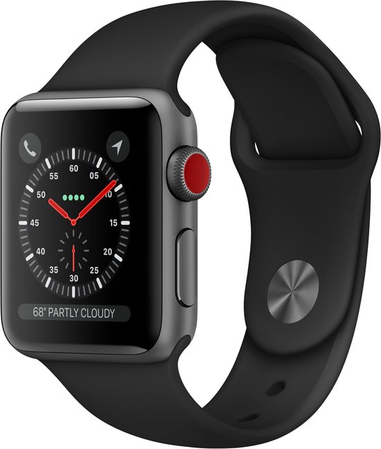Apple Watch Series 3 GPS + Cellular 38mm Spacegrijs
