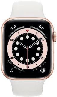 Apple Watch Series 4 44 mm Aluminium Goud met Witte Sportband