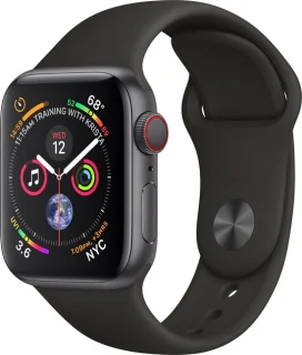 Apple Watch Series 4 Smartwatch 40mm Aluminium Grijs Zwarte Band