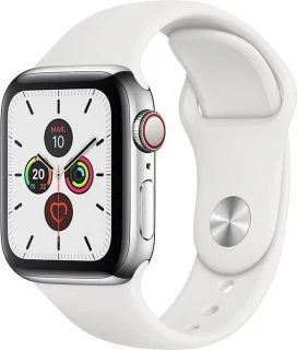 Apple Watch Series 5 GPS + Cellular 44mm Silver Aluminum White Band