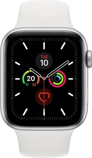 Apple Watch Series 5 GPS + Cellular 44mm Silver Aluminum White Band