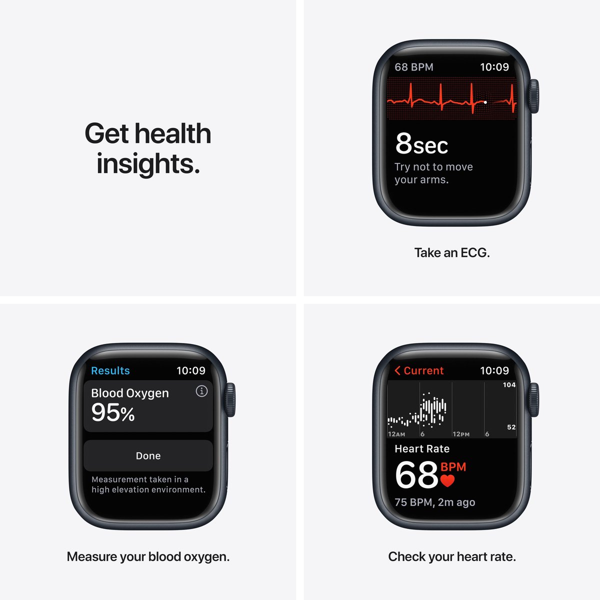 Apple Watch Series 7 41mm Middernacht