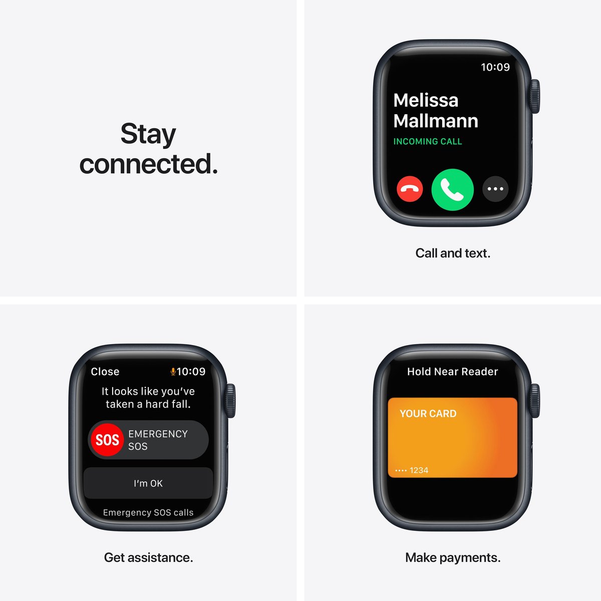 Apple Watch Series 7 41mm Middernacht