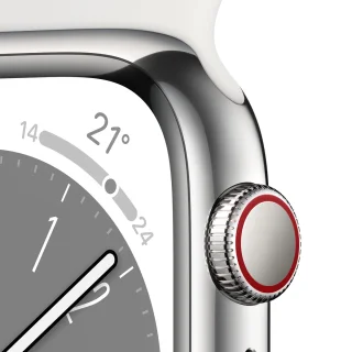 Apple Watch Series 8 41mm Zilver Roestvrijstaal 4G