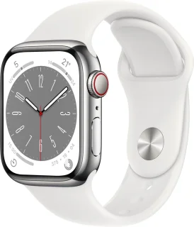 Apple Watch Series 8 41mm Zilver Roestvrijstaal 4G