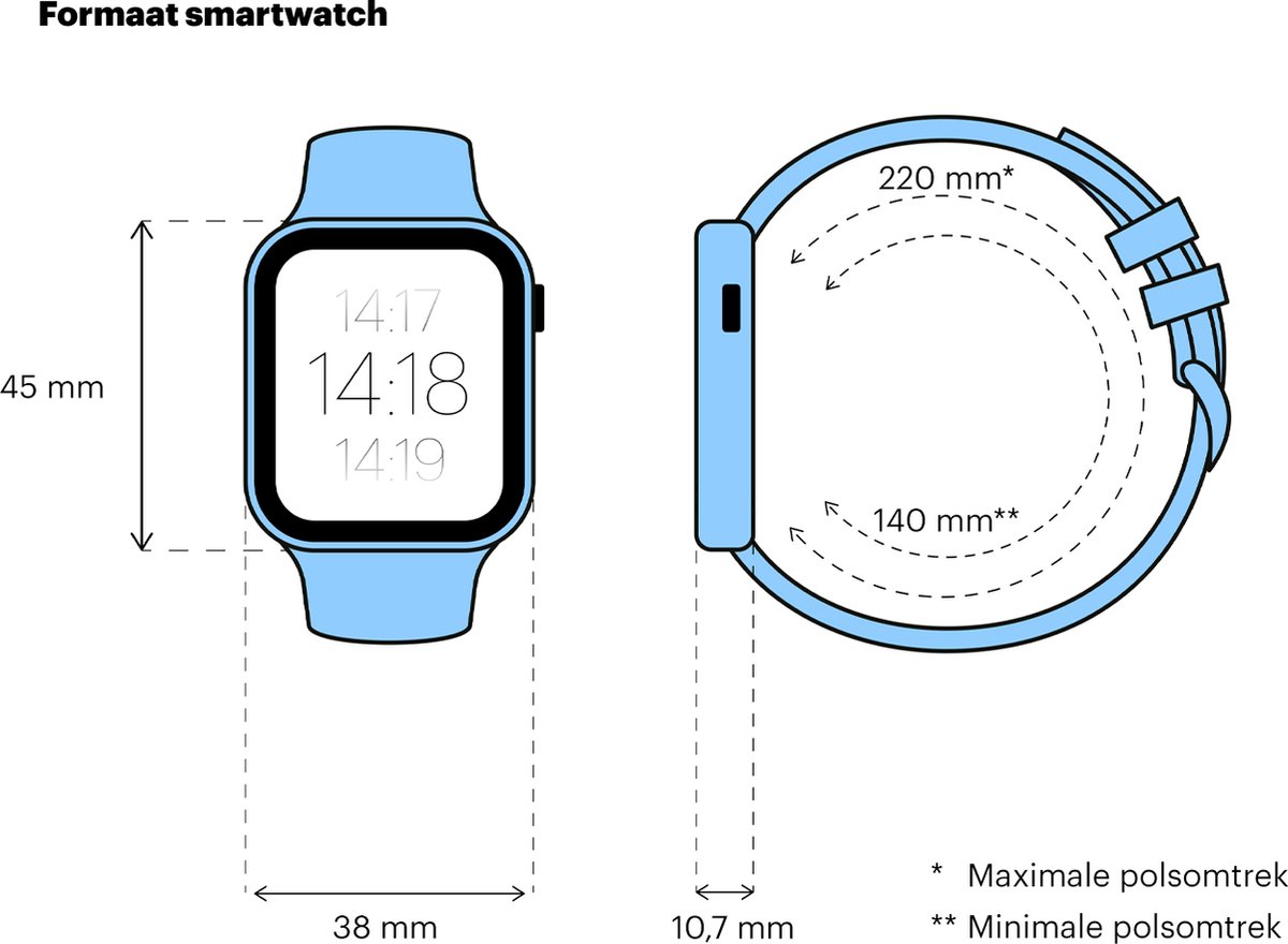Apple Watch Series 8 45mm 4G Zilver Alumnium