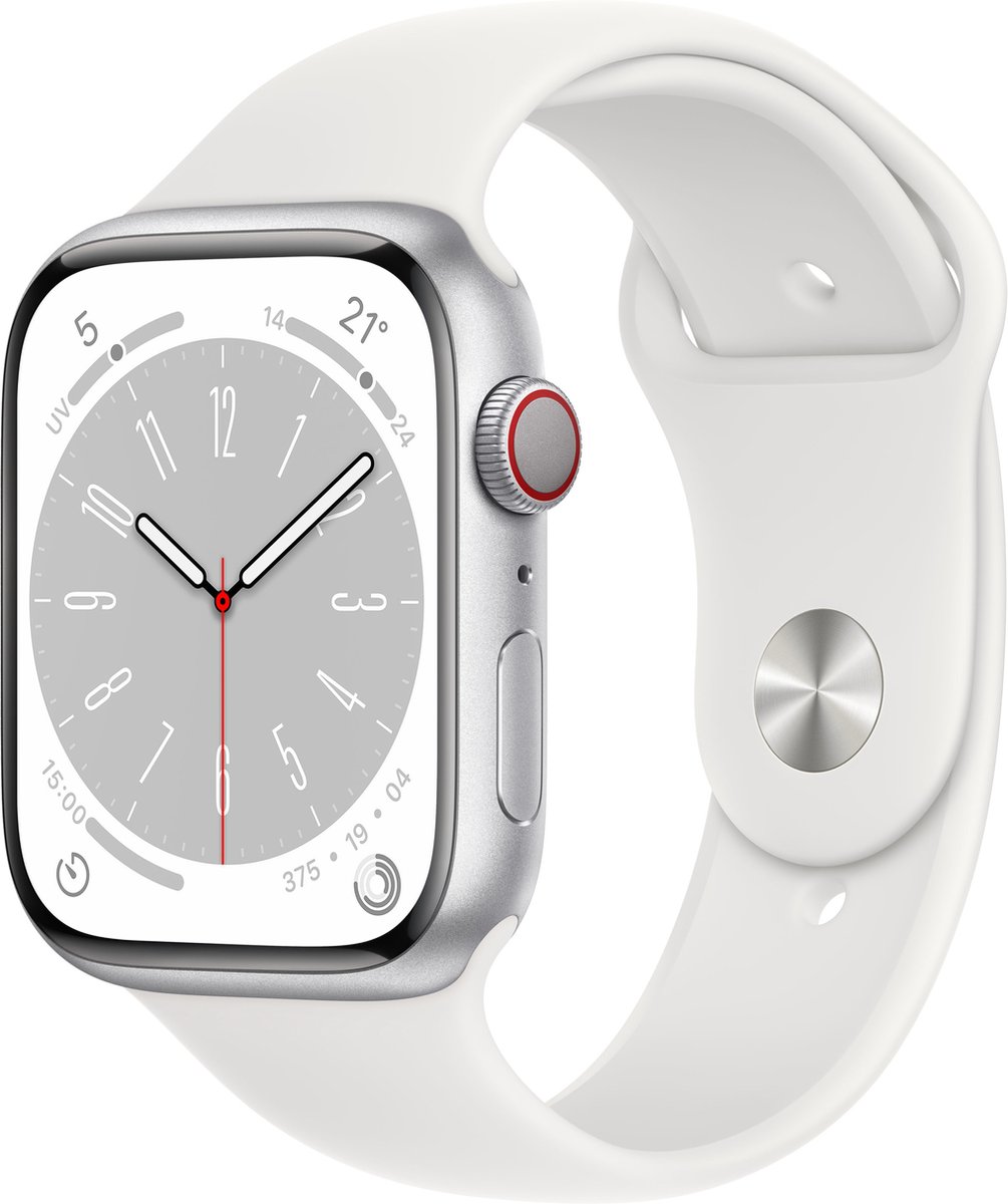 Apple Watch Series 8 45mm 4G Zilver Alumnium