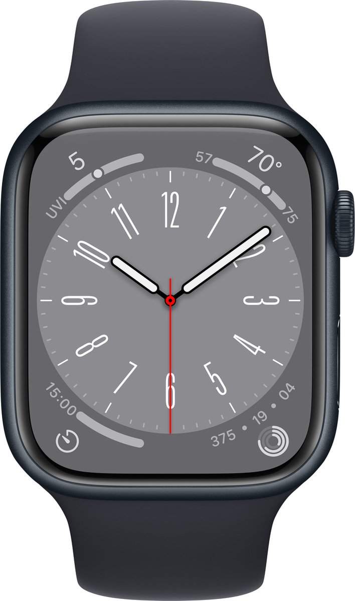 Apple Watch Series 8 45mm Middernacht Aluminium 4G