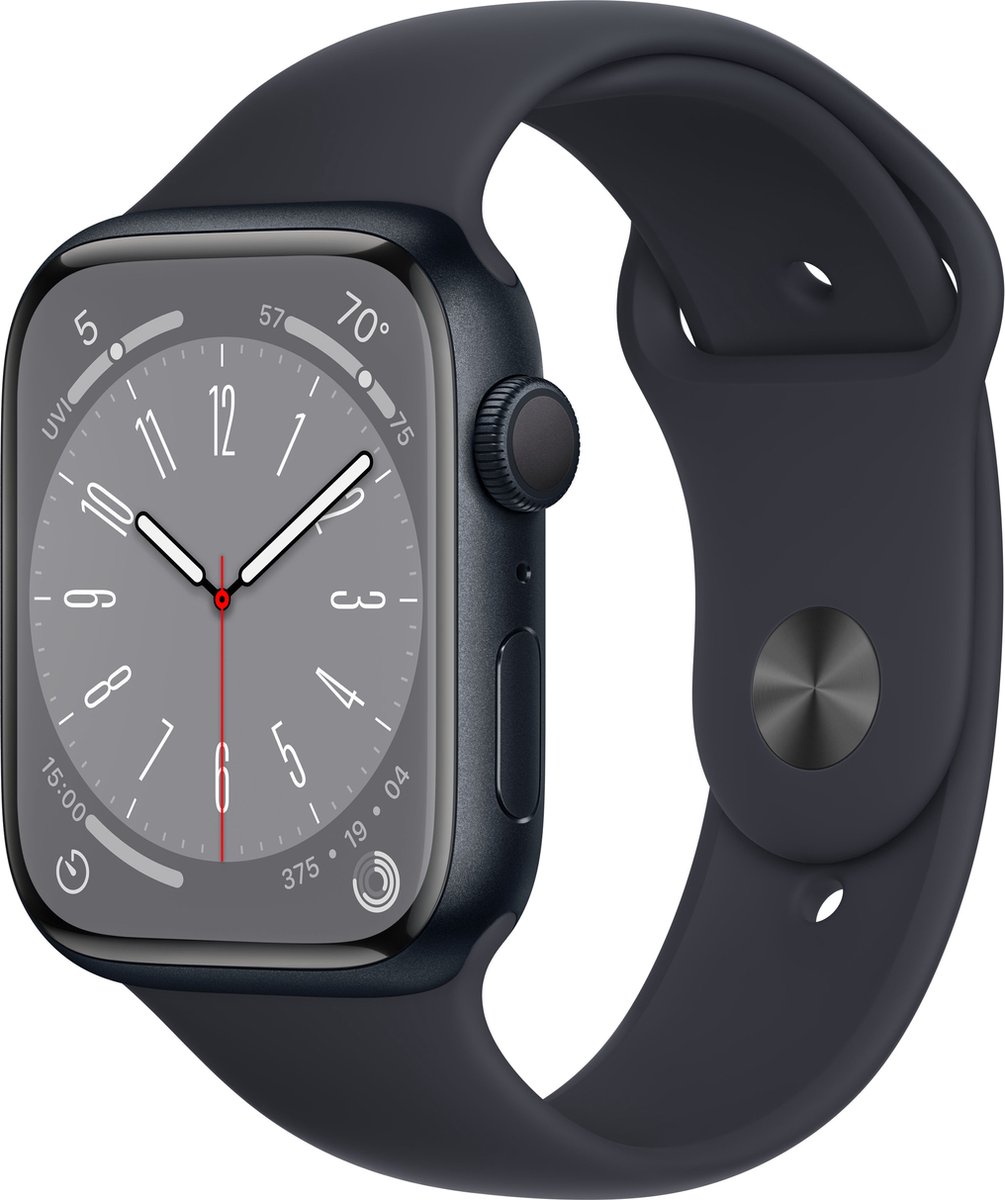 Apple Watch Series 8 45mm Middernacht Aluminium 4G