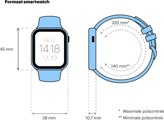 Apple Watch Series 8 45mm Middernacht Aluminium