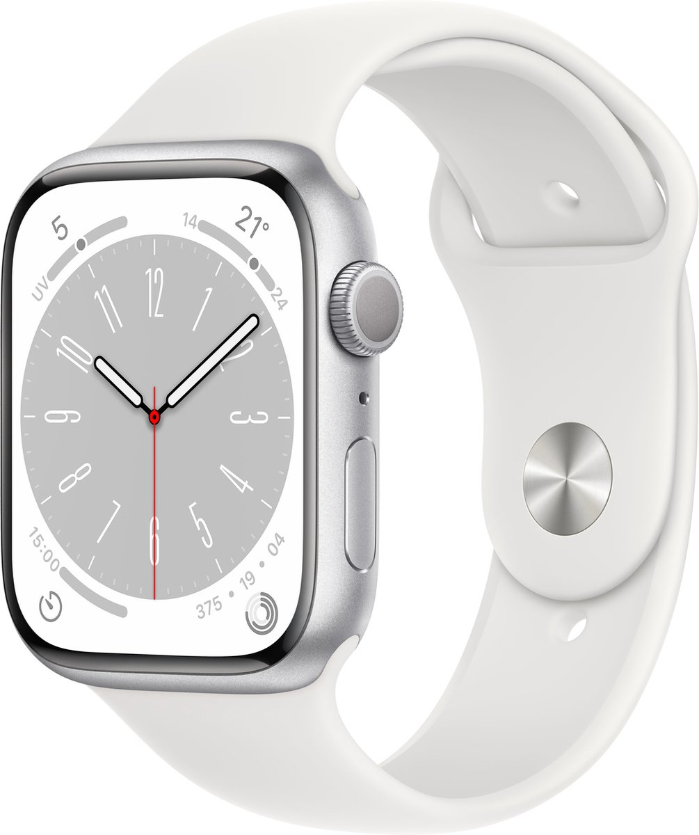 Apple Watch Series 8 45mm Zilver Aluminium