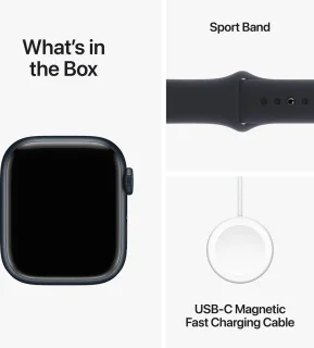 Apple Watch Series 9 41mm Midnight Aluminium - Midnight Sportband S/M