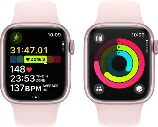 Apple Watch Series 9 41mm Pink Aluminium - Light Pink Sportband S/M