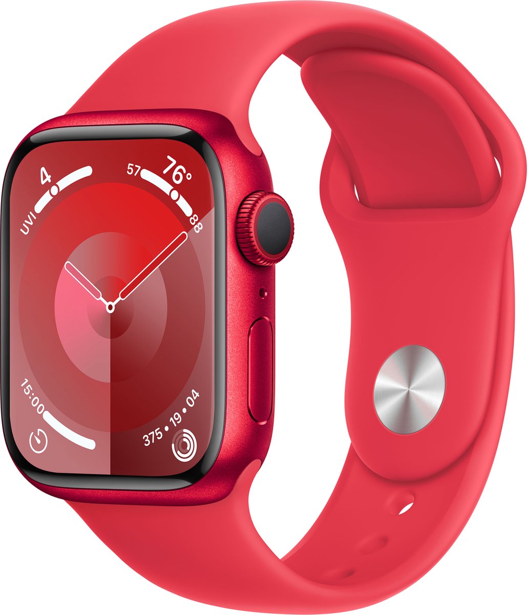 Wat vinden we goed aan de Apple Watch Series 9 41mm Rode Sport Band S/M