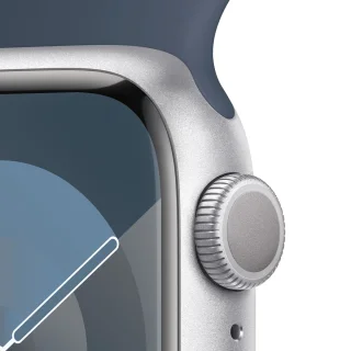 Apple Watch Series 9 41mm Silver Aluminium - Storm Blue Sport Band S/M
