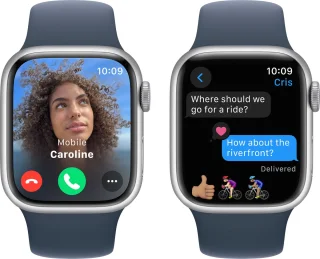 Apple Watch Series 9 41mm Silver Aluminium - Storm Blue Sport Band S/M