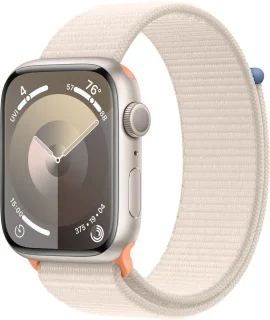 Apple Watch Series 9 45mm Aluminium Sterrenlicht - Sport Loop