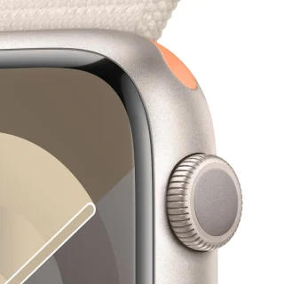 Apple Watch Series 9 45mm Aluminium Sterrenlicht - Sport Loop
