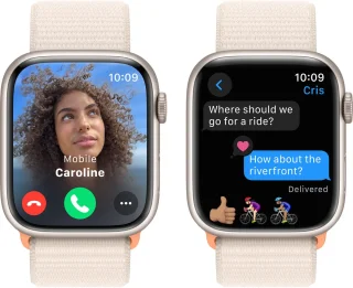 Apple Watch Series 9 45mm Aluminium Sterrenlicht - Sport Loop