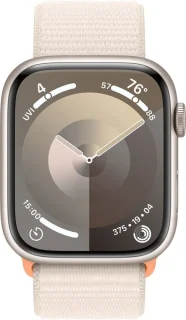 Apple Watch Series 9 45mm Aluminium Sterrenlicht - Sport Loop
