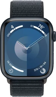 Apple Watch Series 9 45mm Middernacht Aluminium met Sport Loop