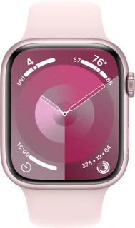 Apple Watch Series 9 45mm Pink Aluminium - Light Pink Sport Band M/L