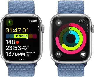 Apple Watch Series 9 45mm Zilver Aluminium