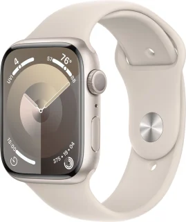 Apple Watch Series 9 GPS + Cellular 45mm Starlight Aluminium - Starlight Sport Band M/L