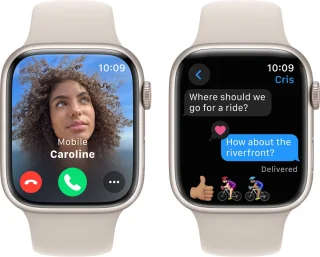 Apple Watch Series 9 GPS + Cellular 45mm Starlight Aluminium - Starlight Sport Band M/L