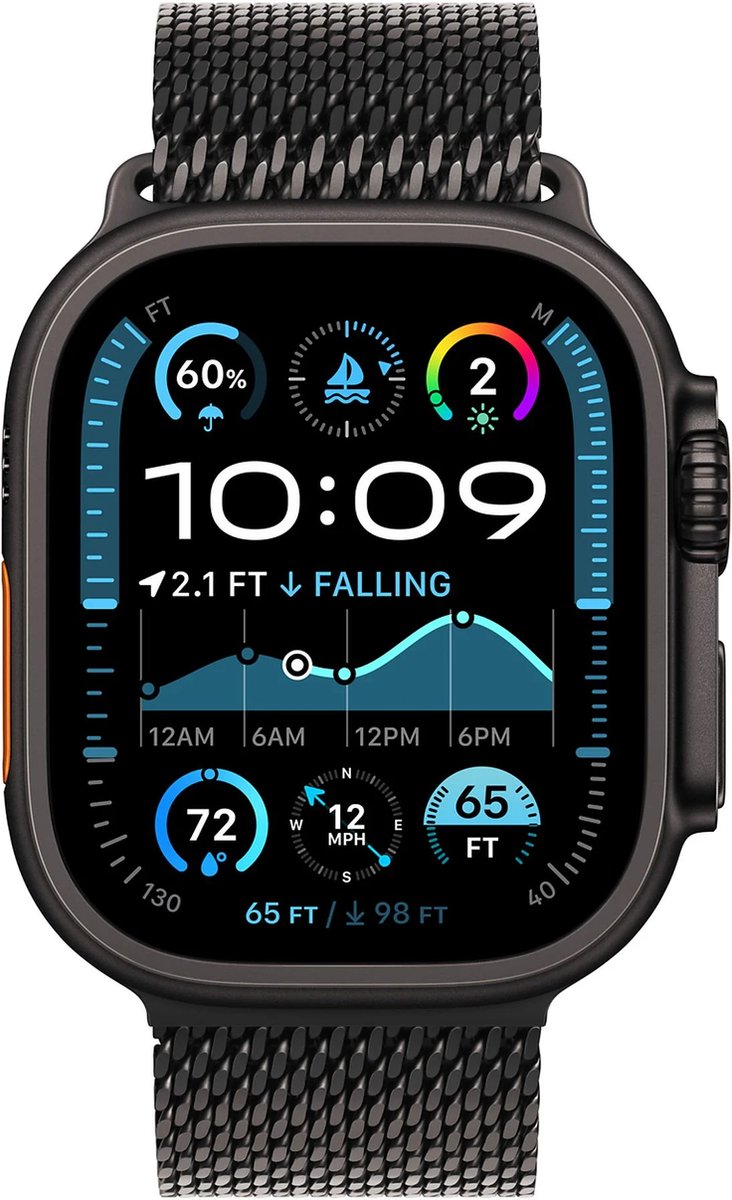 Apple Watch Ultra 2 49mm Black Titanium with Milanese Loop