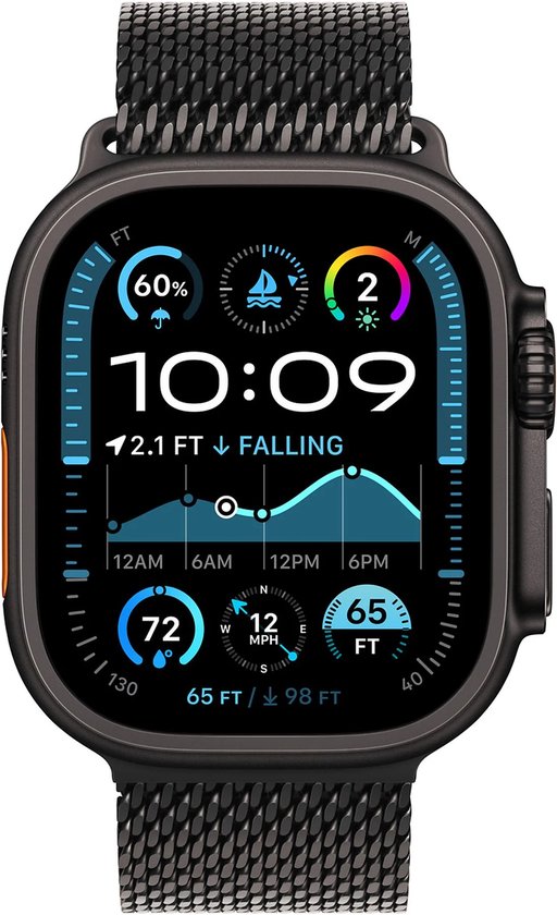 Apple Watch Ultra 2 49mm Black Titanium with Milanese Loop