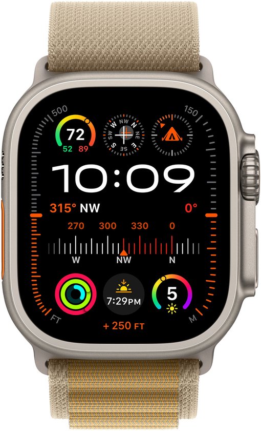 Apple Watch Ultra 2 49mm Natural Titanium Tan Alpine Loop Medium GPS + Cellular