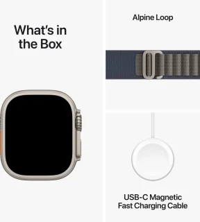 Apple Watch Ultra 2 49mm Titanium Case Blue Alpine Loop