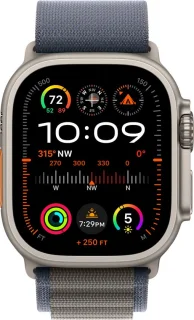 Apple Watch Ultra 2 49mm Titanium Case Blue Alpine Loop
