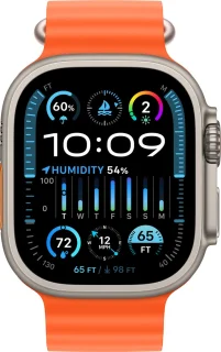 Apple Watch Ultra 2 49mm Titanium - Orange Ocean Band