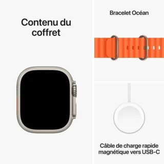 Apple Watch Ultra 2 49mm Titanium - Orange Ocean Band