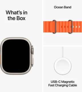 Apple Watch Ultra 2 49mm Titanium - Orange Ocean Band