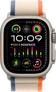 Apple Watch Ultra 2 49mm Titanium - Orange/Beige Trail Loop M/L