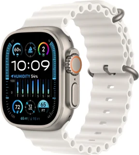 Apple Watch Ultra 2 49mm Titanium - Wit Ocean Band