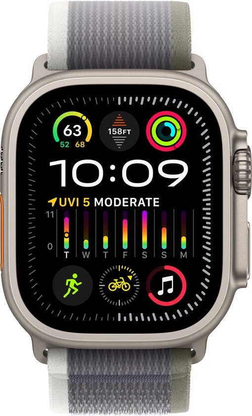 Apple Watch Ultra 2 GPS Cellular 49mm Titanium Green/Grey Trail Loop S/M
