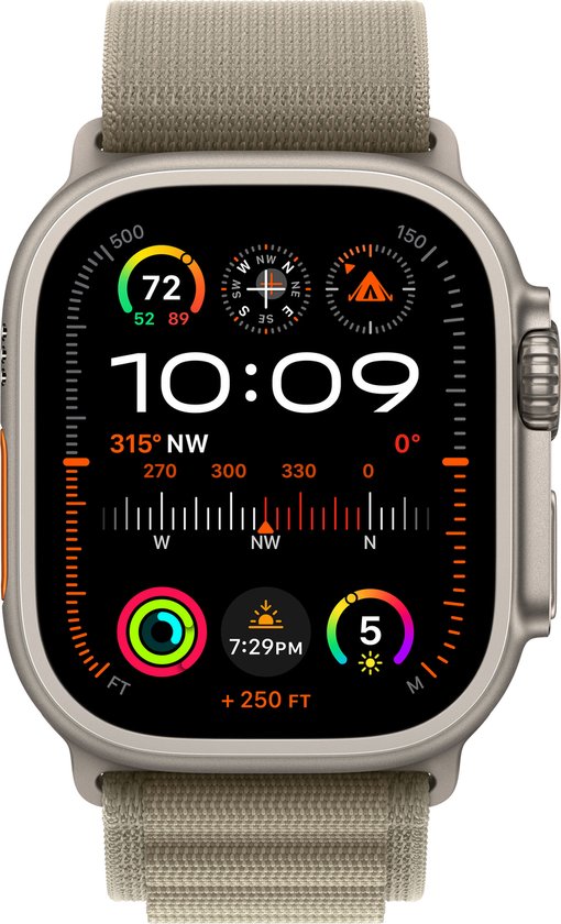 Apple Watch Ultra 2 Titanium 49mm GPS + Cellular Olive Alpine Loop Medium